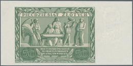 02205 Poland / Polen: 50 Zlotych ND P. 78bp, Proof Print, Front Side Only Underprint, Back Fully Printed, - Polen