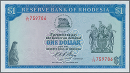 02252 Rhodesia / Rhodesien: 1 Dollar 1974 And 5 Dollars 1976, P.30, 36, Both In AUNC Condition (2 Pcs.) - Rhodésie