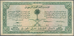 02305 Saudi Arabia  / Saudi Arabien: 10 Riyals ND(1952) "Haj Pilgrim" P. 1, Rare Note, Used With Folds And - Arabia Saudita