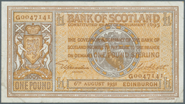 02311 Scotland / Schottland: 1 Pound 1931 P. 86, Normal Traces Of Circulation As Folds And Creases But No - Otros & Sin Clasificación