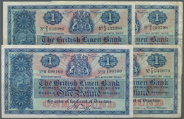 02321 Scotland / Schottland: Set Of 4 Notes The British Linen Bank Containing 4x 1 Pound With Different Da - Sonstige & Ohne Zuordnung