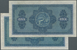 02323 Scotland / Schottland: Set Of 2 Notes The British Linen Bank 5 Pounds 1959 P. 161b, In Used Conditio - Other & Unclassified