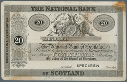 02327 Scotland / Schottland: The National Bank Of Scotland Limited 20 Pounds ND(1862) Proof P. 238p, Stamp - Autres & Non Classés