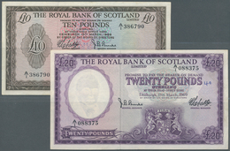 02337 Scotland / Schottland: Set Of 2 Notes The Royal Bank Of Scotland Limited Containing 10 Pounds 1969 A - Other & Unclassified