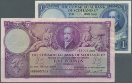 02342 Scotland / Schottland: Set Of 2 Notes The Commercial Bank Of Scotland Ltd. Containing 1 Pound 1958 A - Sonstige & Ohne Zuordnung