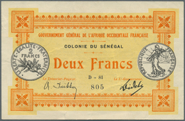 02350 Senegal: Gouvernement Général De L'Afrique Occidentale Française, Colonie Du Senegal 2 Francs L.11.0 - Senegal