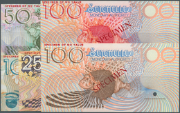 02357 Seychelles / Seychellen: Set Of 5 Specimen Notes From 10 To 100 Rupees ND(1979-80) P. 23s-27s, All I - Seychellen