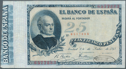 02396 Spain / Spanien: 25 Pesetas 1893 P. 42, Very Rare Banknote, Vertically And Horizontally Folded, A 8m - Autres & Non Classés