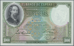 02406 Spain / Spanien: 1000 Pesetas 1931 P. 84Aa, Rare Banknote In Crisp Original Condition: UNC. - Otros & Sin Clasificación