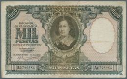 02430 Spain / Spanien: 1000 Pesetas 1940 P. 120a, Stronger Used With Stained Paper, Vertically And Horizon - Sonstige & Ohne Zuordnung