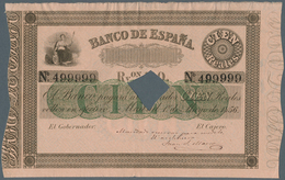 02438 Spain / Spanien: 100 Reales 1856 "Banco De Espana" P. NL, Highly Rare Banknote In Fantastic Conditio - Otros & Sin Clasificación