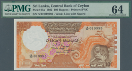 02442 Sri Lanka: 100 Rupees 1982 P. 95a In Condition: PMG 64 Choice UNC. - Sri Lanka