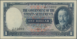 02447 Straits Settlements: 1 Dollar 1935 P. 16 With 2 Very Light And Hard To See Vertical Folds, Probably - Maleisië