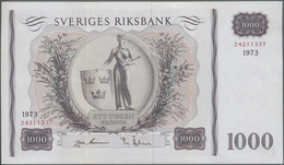 02459 Sweden / Schweden: 1000 Kroner 1973 P. 46f, Only Light Vertical Folds, Condition: XF. - Suède