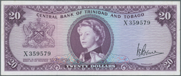 02498 Trinidad & Tobago: 20 Dollars ND P. 29 In Used Condition With 4 Pinholes, Pressed, Still Nice Colors - Trindad & Tobago