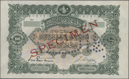 02513 Turkey / Türkei: 100 Livres AH1326 (1908), Tougra Of Sultan Abdul Hamid II, SPECIMEN Of Waterlow & S - Turchia