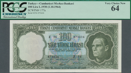 02556 Turkey / Türkei: 100 Lira L.1930 (1.10.1964), P.177a, Almost Perfect Condition With A Tiny Spot At L - Turchia