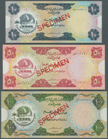 02571 United Arab Emirates / Vereinigte Arabische Emirate: Set Of 5 SPECIMEN Banknotes Containing The Deno - Ver. Arab. Emirate