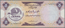 02572 United Arab Emirates / Vereinigte Arabische Emirate: Set Of 2 Banknotes 5 And 10 Dirhams ND(1973) P. - Emirati Arabi Uniti