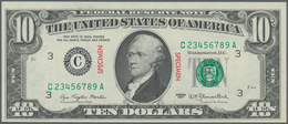 02586 United States Of America: 10 Dollars 1977 SPECIMEN P. 464as With Specimen Overprint And Specimen Ser - Autres & Non Classés