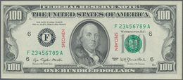02589 United States Of America: 100 Dollars 1977 SPECIMEN P. 467s With Specimen Overprint And Specimen Ser - Autres & Non Classés
