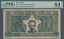 02611 Vietnam: 100 Dong ND(1950) P. 33, PMG Graded 64 Choice UNC NET. - Viêt-Nam