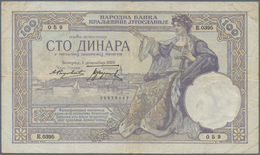 02624 Yugoslavia / Jugoslavien: Pair With 100 Dinara 1929 P.27a In About Fine Condition And A Contemporary - Yugoslavia