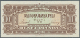 02625 Yugoslavia / Jugoslavien: 10 Dinara 1951, P.67i In Perfect UNc Condition. - Jugoslavia