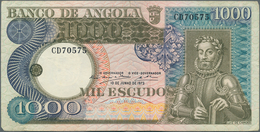 02711 Angola: Bundle Of 100 Non-consecutive Banknotes 1000 Escudos 1973 P. 108, All Notes Used With Light - Angola