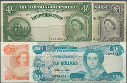 02723 Bahamas: Lot Of About 50 Banknotes From Bahamas, Different Series And Denominations, Various Quantit - Bahama's