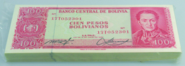 02726 Bolivia / Bolivien: Bundle With 100 Pcs. Bolivia 100 Bolivianos 1983, P.164A In UNC - Bolivia