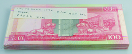 02777 Hong Kong: Bundle With 100 Pcs. Hong Kong 100 Dollars 1998, P.203b In UNC - Hongkong