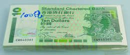 02778 Hong Kong: Bundle With 100 Pcs. Hong Kong 10 Dollars 1995, P.284 In UNC - Hongkong