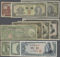 02806 Korea: Larger Set Of 115 Banknotes Containing The Following Pick Numbers In Different Quantities And - Corea Del Sud