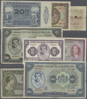 02810 Luxembourg: Lot Of 94 Banknotes From Different Times And Issues In Different Quantities And Qualitie - Luxemburg