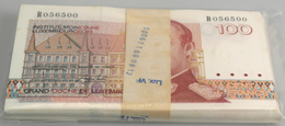 02811 Luxembourg: Original Bundle Of 100 Banknotes 100 Francs ND(1986) P. 58b, Consecutive And All In Cond - Luxemburg