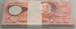 02882 Tonga: Full Bundle Of 100 Pcs 2 Paanga ND P. 32c In UNC. (100 Pcs) - Tonga