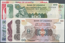 02883 Uganda: Large Lot Of About 260 Banknotes, Different Issues And Denominations In Various Qualities An - Ouganda