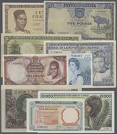 02913 Alle Welt: Large Set Of 80 Higher Value Banknotes From African Countries, Mostly Different, But Also - Autres & Non Classés