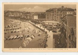 64 St Saint Jean De Luz Le Café De Paris Hotel Moderne Et La Plage Ed Dorange Tours - Saint Jean De Luz