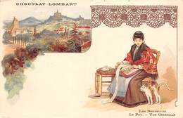 Théme:  Métier  Broderie   Une Dentellière Du Puy  En Velay . Illustrée Chocolat Lombart. (voir Scan) - Artigianato