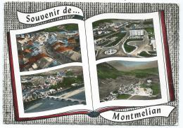 CPSM MULTIVUES COLORISEE SOUVENIR DE MONTMELIAN, LIVRE OUVERT, GRAND'RUE, NOUVEAUX QUARTIERS, VUE GENERALE, SAVOIE 73 - Montmelian