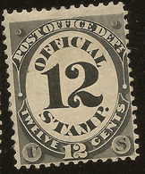 USA 1873 12c Black Official SG O230 HM #AKH136 - Dienstmarken