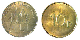 02801 GETTONE JETON TOKEN AMUSEMENT ASSOCIATED LEISURE GROUP BRASS 10P - Other & Unclassified