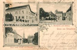 33148621 Schopfheim Gasthaus Zum Bahnhof Marktplatz Rathaus Postamt  Schopfheim - Schopfheim