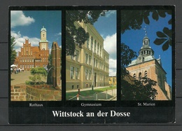 Deutschland Ansichtskarte Wittstock Dosse Marktplatz Gymnasium - Wittstock