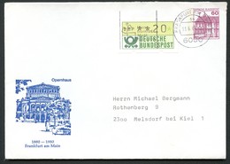 Bund PU115 C2/009 Privat-Umschlag OPERNHAUS FRANKFURT Gebraucht 1984 - Private Covers - Used