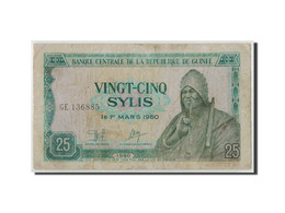 Billet, Guinea, 25 Sylis, 1980, 1960-03-01, KM:24a, B+ - Guinée