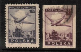 POLAND  Scott # C 14 Perforated And Imperforate VF USED - Gebraucht