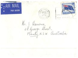 (10) New Zealand To Australia  Cover - 1970 - Cartas & Documentos